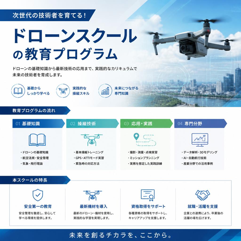 次世代の技術者を育てる！ドローンスクールの教育プログラム