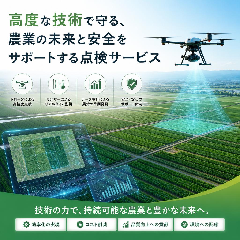 高度な技術で守る、農業の未来と安全をサポートする点検サービス