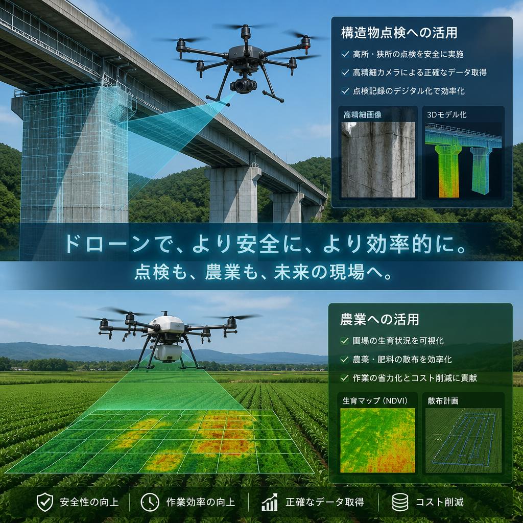 点検業務での安全と効率
